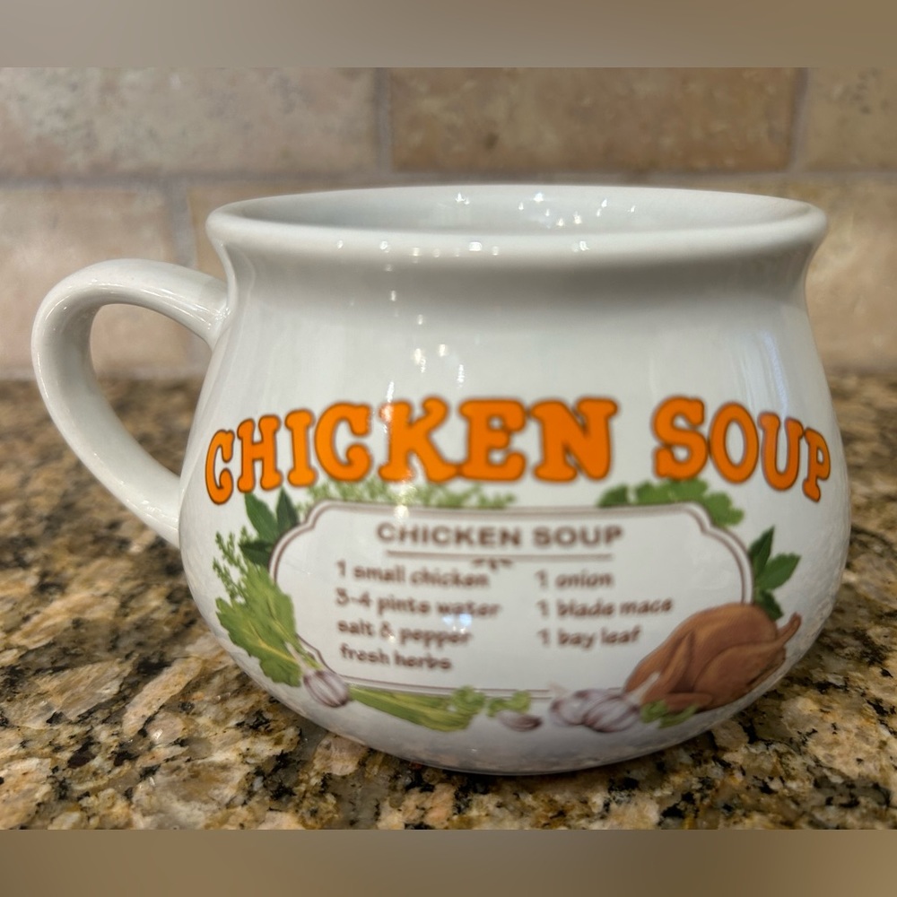 Vintage Chicken Soup Recipe Mug Bowl Cup by Dat'l Do It, Inc.